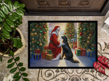 Load image into Gallery viewer, Flat-Coated Retriever and Santa Claus Doormat