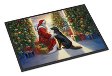 Load image into Gallery viewer, Flat-Coated Retriever and Santa Claus Doormat