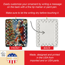 Load image into Gallery viewer, Fox Terrier and Santa Claus Porcelain Ornament
