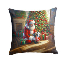 Load image into Gallery viewer, French Bulldog and Santa Claus Throw Pillow