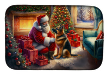 Load image into Gallery viewer, German Shepherd and Santa Claus Dish Drying Mat