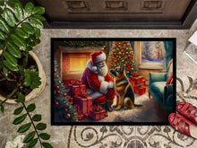 Load image into Gallery viewer, German Shepherd and Santa Claus Doormat