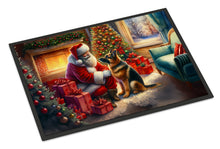 Load image into Gallery viewer, German Shepherd and Santa Claus Doormat