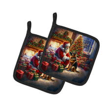 Load image into Gallery viewer, German Shepherd and Santa Claus Pot Holders - Set of 2 Decorative Kitchen Helpers | Made in the USA