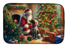 Load image into Gallery viewer, German Shorthaired Pointer and Santa Claus Dish Drying Mat
