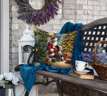 Load image into Gallery viewer, German Shorthaired Pointer and Santa Claus Throw Pillow
