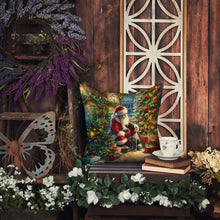 Load image into Gallery viewer, German Shorthaired Pointer and Santa Claus Throw Pillow