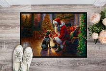 Load image into Gallery viewer, German Wirehaired Pointer and Santa Claus Doormat-24x36 Indoor / Outdoor Rug | Made in USA