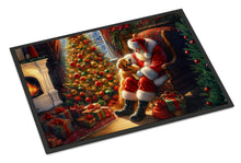 Load image into Gallery viewer, Golden Retriever and Santa Claus Doormat-24x36 Indoor / Outdoor Rug | Made in USA