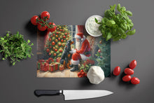 Load image into Gallery viewer, Gordon Setter and Santa Claus Glass Cutting Boards – Durable, Decorative Kitchen Art