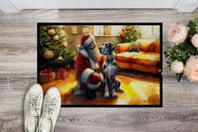 Load image into Gallery viewer, Great Dane and Santa Claus Doormat-24x36 Indoor / Outdoor Rug | Made in USA