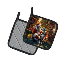 Load image into Gallery viewer, Great Dane and Santa Claus Pot Holders - Set of 2 Decorative Kitchen Helpers | Made in the USA