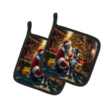 Load image into Gallery viewer, Great Dane and Santa Claus Pot Holders - Set of 2 Decorative Kitchen Helpers | Made in the USA