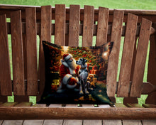 Load image into Gallery viewer, Great Dane and Santa Claus Throw Pillow - 14x14 Decorative Pillow – Art for Your Home &amp; Patio