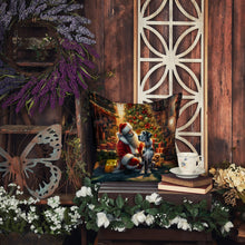 Load image into Gallery viewer, Great Dane and Santa Claus Throw Pillow