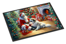 Load image into Gallery viewer, Great Pyrenees and Santa Claus Doormat-24x36 Indoor / Outdoor Rug | Made in USA