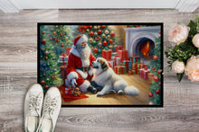 Load image into Gallery viewer, Great Pyrenees and Santa Claus Doormat - 18X27 Indoor / Outdoor Rug | Made in USA
