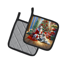 Load image into Gallery viewer, Great Pyrenees and Santa Claus Pot Holders - Set of 2 Decorative Kitchen Helpers | Made in the USA