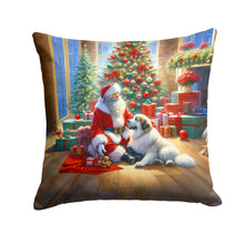 Load image into Gallery viewer, Great Pyrenees and Santa Claus Throw Pillow - 14x14 Decorative Pillow – Art for Your Home &amp; Patio