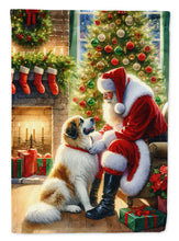 Load image into Gallery viewer, Great Pyrenees with Santa Garden Flag – Christmas Dog Yard Decor