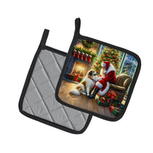 Load image into Gallery viewer, Great Pyrenees and Santa Claus Pot Holders - Set of 2 Decorative Kitchen Helpers | Made in the USA