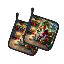 Load image into Gallery viewer, Great Pyrenees and Santa Claus Pot Holders - Set of 2 Decorative Kitchen Helpers | Made in the USA