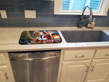 Load image into Gallery viewer, Greater Swiss Mountain Dog and Santa Claus Dish Drying Mat