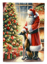 Load image into Gallery viewer, Greyhound with Santa Garden Flag – Christmas Dog Yard Decor