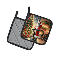 Load image into Gallery viewer, Greyhound and Santa Claus Pot Holders - Set of 2 Decorative Kitchen Helpers | Made in the USA