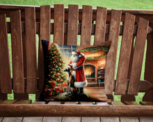 Load image into Gallery viewer, Greyhound and Santa Claus Throw Pillow - 14x14 Decorative Pillow – Art for Your Home &amp; Patio