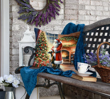 Load image into Gallery viewer, Greyhound and Santa Claus Throw Pillow