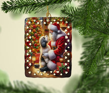 Load image into Gallery viewer, Havanese and Santa Claus Porcelain Ornament