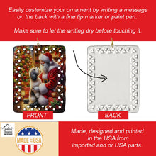Load image into Gallery viewer, Havanese and Santa Claus Porcelain Ornament