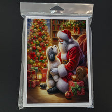 Load image into Gallery viewer, Havanese and Santa Claus Greeting Cards - Blank Note Cards – 8-Pack of Artist-Designed Cards with Envelopes