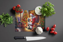 Load image into Gallery viewer, Havanese and Santa Claus Glass Cutting Boards – Durable, Decorative Kitchen Art
