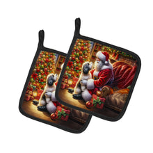 Load image into Gallery viewer, Havanese and Santa Claus Pot Holders - Set of 2 Decorative Kitchen Helpers | Made in the USA