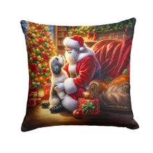 Load image into Gallery viewer, Havanese and Santa Claus Throw Pillow - 14x14 Decorative Pillow – Art for Your Home &amp; Patio