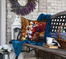 Load image into Gallery viewer, Havanese and Santa Claus Throw Pillow