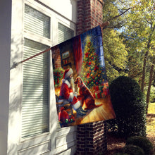 Load image into Gallery viewer, Irish Setter and Santa Claus House Flag