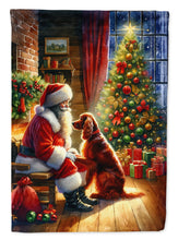 Load image into Gallery viewer, Irish Setter and Santa Claus House Flag