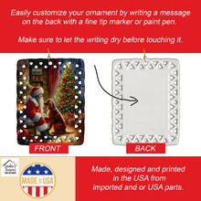 Load image into Gallery viewer, Irish Setter and Santa Claus Porcelain Ornament