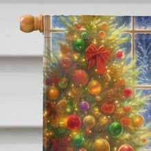 Load image into Gallery viewer, Irish Setter and Santa Claus House Flag