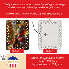 Load image into Gallery viewer, Irish Setter and Santa Claus Porcelain Ornament
