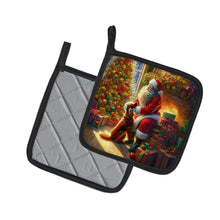 Load image into Gallery viewer, Irish Setter and Santa Claus Pot Holders - Set of 2 Decorative Kitchen Helpers | Made in the USA
