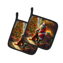 Load image into Gallery viewer, Irish Setter and Santa Claus Pot Holders - Set of 2 Decorative Kitchen Helpers | Made in the USA