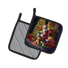 Load image into Gallery viewer, Irish Wolfhound and Santa Claus Pot Holders - Set of 2 Decorative Kitchen Helpers | Made in the USA