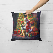 Load image into Gallery viewer, Irish Wolfhound and Santa Claus Throw Pillow