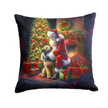 Load image into Gallery viewer, Irish Wolfhound and Santa Claus Throw Pillow