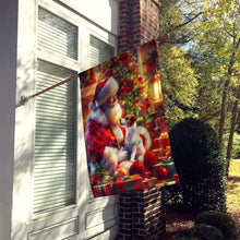Load image into Gallery viewer, Jack Russell Terrier and Santa Claus House Flag