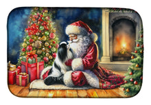 Load image into Gallery viewer, Japanese Chin and Santa Claus Dish Drying Mat